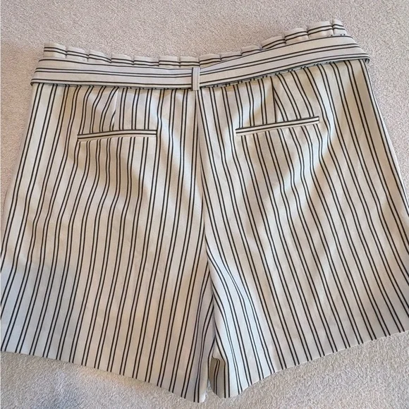 Naf Naf Striped Tie Waist Shorts EU 40 US 8 Nautical Preppy - Picture 8 of 10